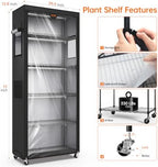 bstrip indoor greenhouse with grow light oxford, 29.5x13.8x70.9in on a desk or shelf