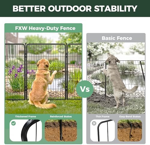 fxw no dig garden fence, outdoor for yard, side view