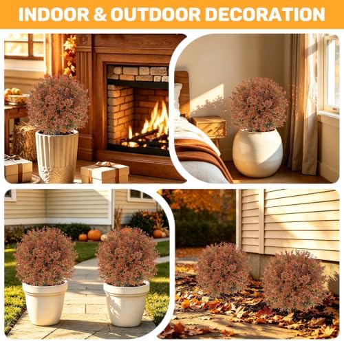 artificial fall topiary ball outdoor trees,uv resistant, package contents