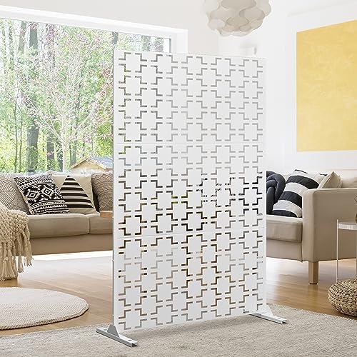 elevens metal outdoor privacy screen, freestanding outdoor divider, main product view