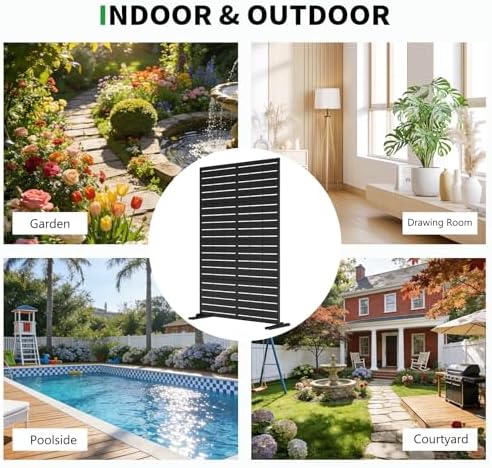 sunyrisy 2pack metal outdoor privacy fence screen for, view 9