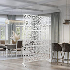elevens free decorative privacy screen with stand, outdoor on a desk or shelf