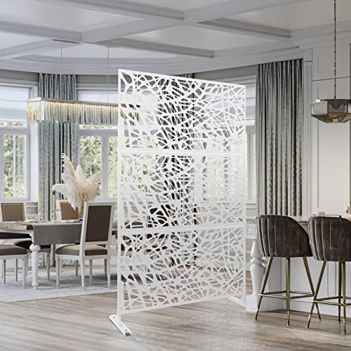 elevens free decorative privacy screen with stand, outdoor on a desk or shelf