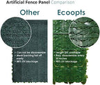 ecoopts expandable artificial laurel fence wall décor faux on a desk or shelf