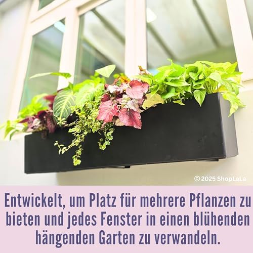 lalagreen hanging planter boxes outdoor (40 inch, 2, front angle view