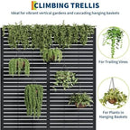 garveelife metal planter box with trellis 71"x47"x16", with, close-up detail