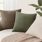 foindtower decorative textured boucle throw pillow covers 26x26 showing dimensions