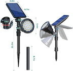 Solar Spot Lights Outdoor, Waterproof Solar Landscape Spotlights 18 LED 2-in-1 Uplights Adjustable Flag Pole Lights Solar Powered 3000k Warm White for Garden Yard Driveway Pathway