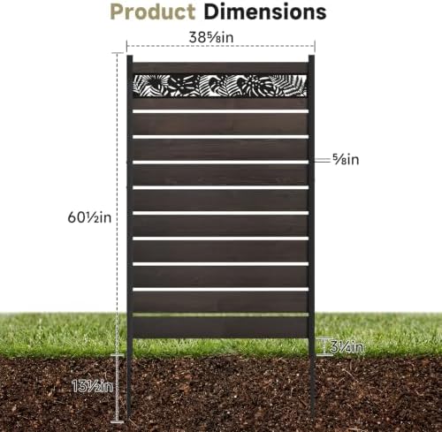 wooden privacy fence screen,outdoor trash can and air, side view
