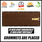 royal shade 6' x 50' brown fence privacy, side view