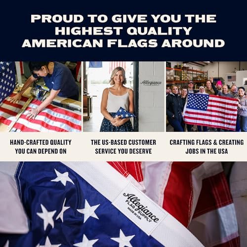 allegiance american flags for outside 4x6 ft, made, side view