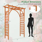 giantex 85'' wooden garden arbor trellis, wedding arch on a desk or shelf