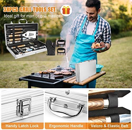 cifaisi 38pcs bbq tools grilling accessories set with, package contents