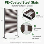 otosunny metal outdoor privacy screen freestanding, 36" w shown in use