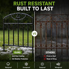 garden fence, 17in (h) x25ft (l) garden fencing showing dimensions