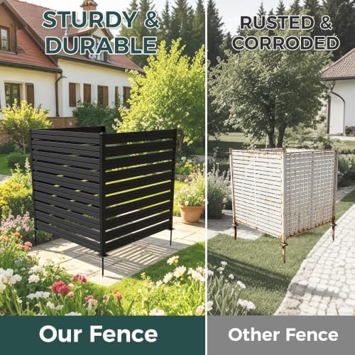 air conditioner fence, 50" w x 50" h, side view