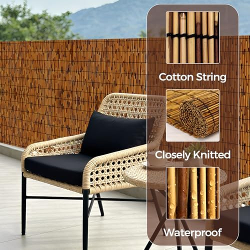 bamboo reed fence roll,decorative reed fencing 4ft high showing dimensions