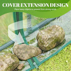 sweetcrispy 56"x56"x77" outdoor greenhouse, with 2 tier 8 on a desk or shelf