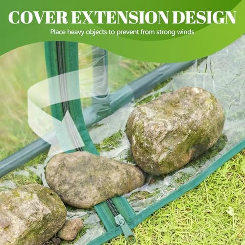 sweetcrispy 56"x56"x77" outdoor greenhouse, with 2 tier 8 on a desk or shelf