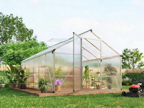 8x12 ft greenhouse, greenhouses for outside, polycarbonate greenhouse, package contents