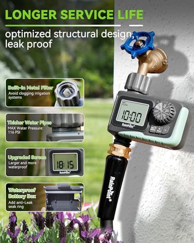rainpoint sprinkler timer, programmable water timer for garden, package contents