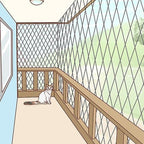 50x50ft bird netting for chicken coop, 1" mesh, front angle view