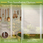 outdoor metal privacy fence screen 35 x 47 showing dimensions