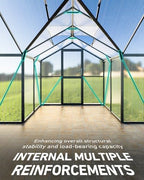 12x12 ft t-shape greenhouses, polycarbonate green house with, package contents
