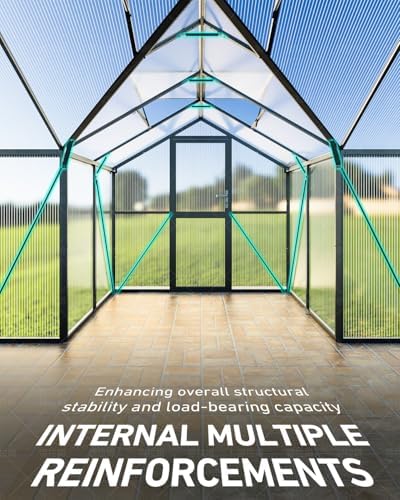 12x12 ft t-shape greenhouses, polycarbonate green house with, package contents