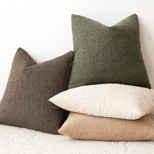 foindtower decorative textured boucle throw pillow covers 26x26, package contents