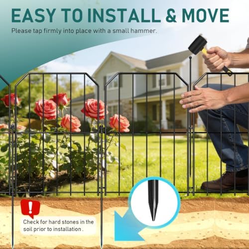 goovilla garden fence, total 25ft(l) x 24in(h), 25 showing dimensions