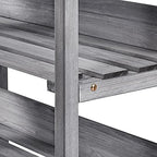 yaheetech potting bench outdoor console table w/3-tier storage,gray, view 10