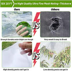 garden mesh netting kit, 6 sets wide garden, side view