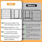 getlay 48 in(h) decorative garden fence with gate,8, side view