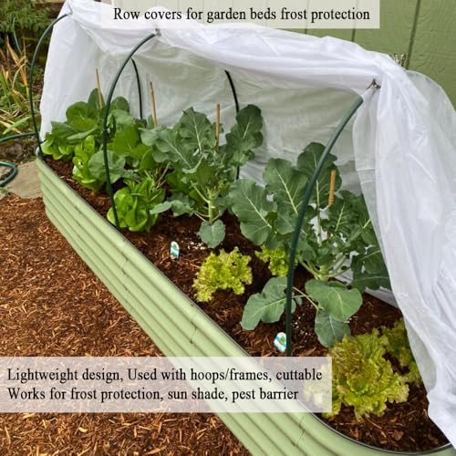frost cloth plant freeze protection, 7x100 ft floating showing dimensions
