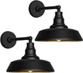 12" outdoor gooseneck barn lights, black farmhouse wall, main product view