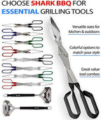 Grill Tongs - 17 inch Black. Professional steak grilling utensil. Long reach Barbeque Grilling Tongs. Ideal for steak, fish, burger, and sausage