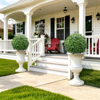 23.7" artificial boxwood topiary ball trees, view 9
