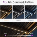 purple leaf 92ks louvered pergola 8' x 10', close-up detail