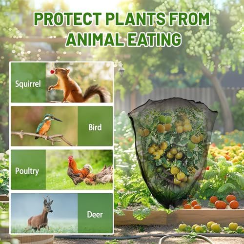 fruit tree netting bags with zipper and drawstring, package contents