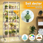 meonum indoor greenhouse with grow lights, 6 tier, package contents