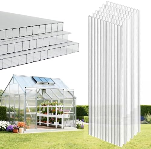 evereco 6 pcs greenhouse panel, 8'ft x 2'ft, main product view