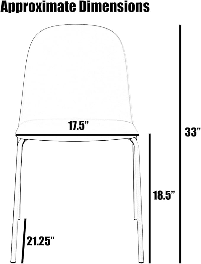 2xhome Modern Stackable Armless Dining Chair | Plastic Shell Seat with Metal Legs | Indoor or Outdoor Use | Home Kitchen Patio (1, Green, No Padding)