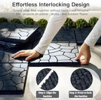 interlocking deck tiles 44 pack, plastic outdoor deck, close-up detail