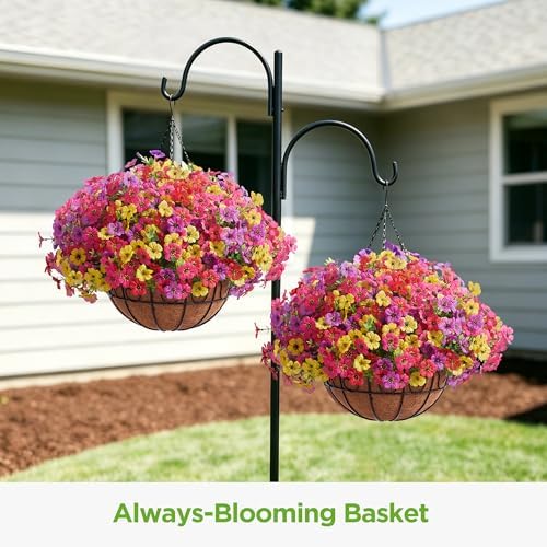 innogear artificial hanging flowers for outdoors fake plants showing dimensions