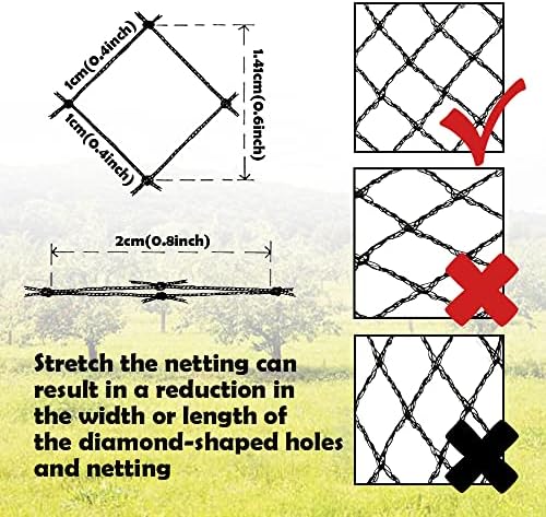 bird netting 7.5x100 ft, 1/2in mesh garden bird on a desk or shelf