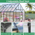 cdcasa 12.4x10.2x10 ft greenhouse for outdoors,easy assembly large on a desk or shelf