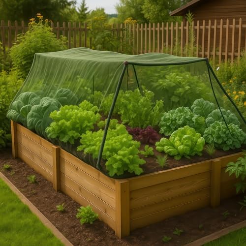green diy mosquito net fabric | 10x10 ft, side view