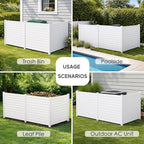kozyard 50" w x 48" h outdoor privacy, side view