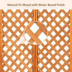 wood garden decor trellis for climbing plants outdoor, side view